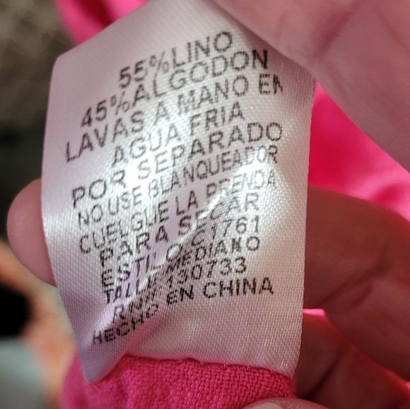 Umgee Linen Frayed Ruffle Hem Dress Size Medium - Picture 4 of 5